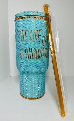 Taylor Swift The Life of a Showgirl Glitter Tumbler 30oz Mint Green - Brand New