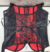 Adore Me Black and Red Women s Body Corset Size Large New With Tags