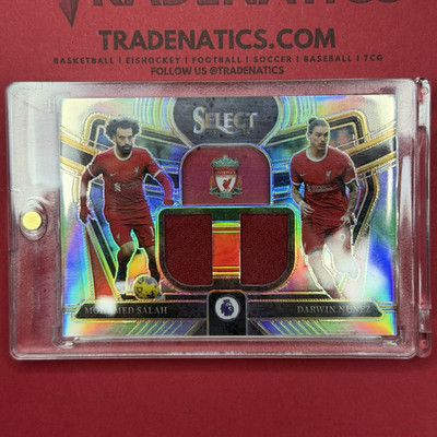 Panini Select Prizm 2023 Premier League Dual Patch Liverpool DS-MD Salah Nunez