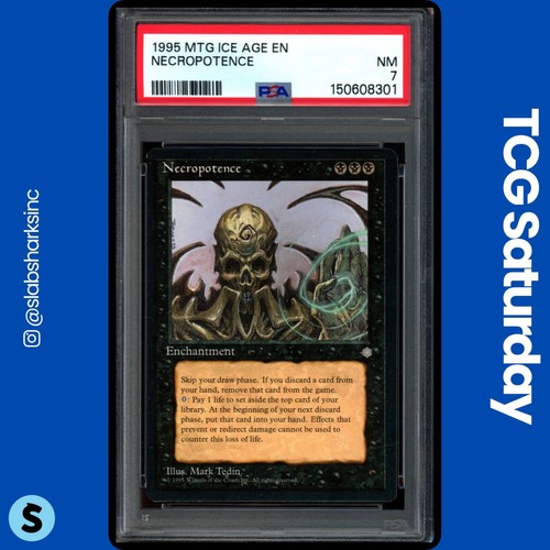 1995 MAGIC: THE GATHERING ICE AGE #NNO NECROPOTENCE PSA 7