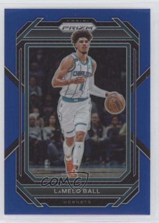 2022-23 Panini Prizm Blue Prizm 64/199 LaMelo Ball #150 0t30