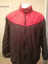 VINTAGE XL GRAY TAGS NIKE JACKET MENS BLACK RED 1980'S