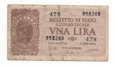 ITALY 1 LIRA 1944 PICK 29 LOOK SCANS