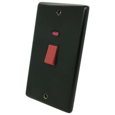Classic Matt Black Plug Sockets Light Switches Dimmers - Whole Range available