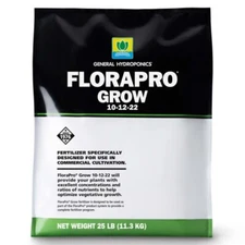 General Hydroponics FloraPro Grow 10-12-22 25 LB bag