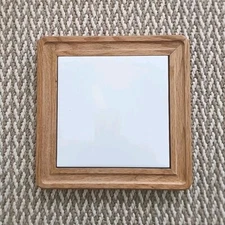 Framed Tile Trivet Hot Plate Cheese Board Tray Solid Wood Frame Wall Decor