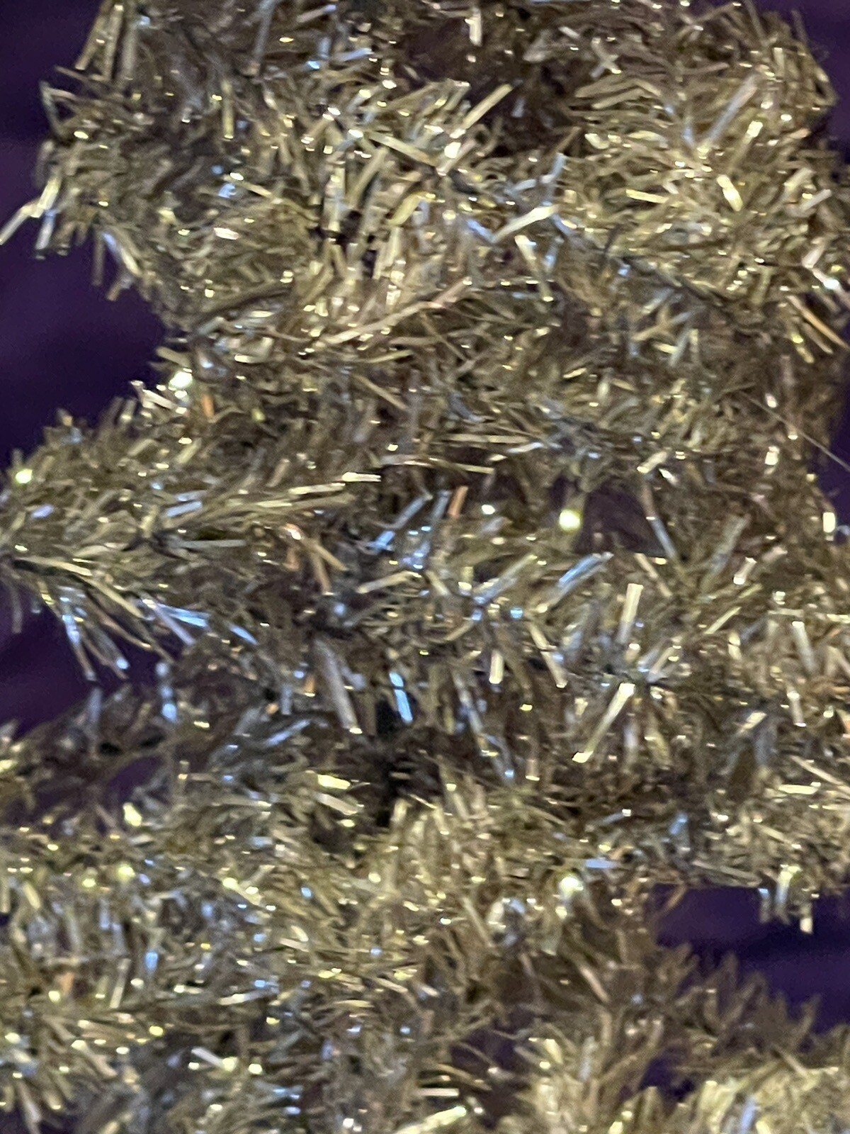 VTG 1940’s GERMAN SILVER FOIL TINSEL CHRISTMAS TREE WITH METAL STAR