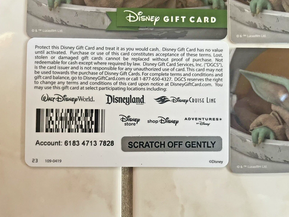 Gift Card - Disney Star Wars Grogu  -LOT of 20 Collectible -No Value - Image 3 of 3