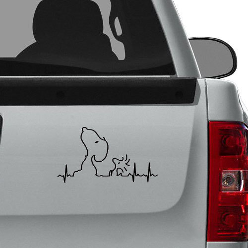 Finest Folia Adesivo Decorativo Lifeline Heartbeat - Pellicola Autoadesiva Per Auto, Laptop E Frigorifero, Colore Rosso Carminio, Motivo 04 Cani Da Pastore, 27 Cm