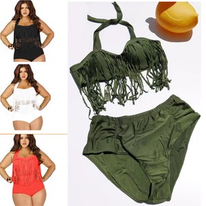 plus size tassel swimsuit
