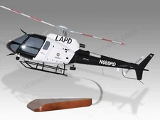 Aerospatiale AS350B3E LAPD Desk Wood Helicopter New Model Small Scale 1/32