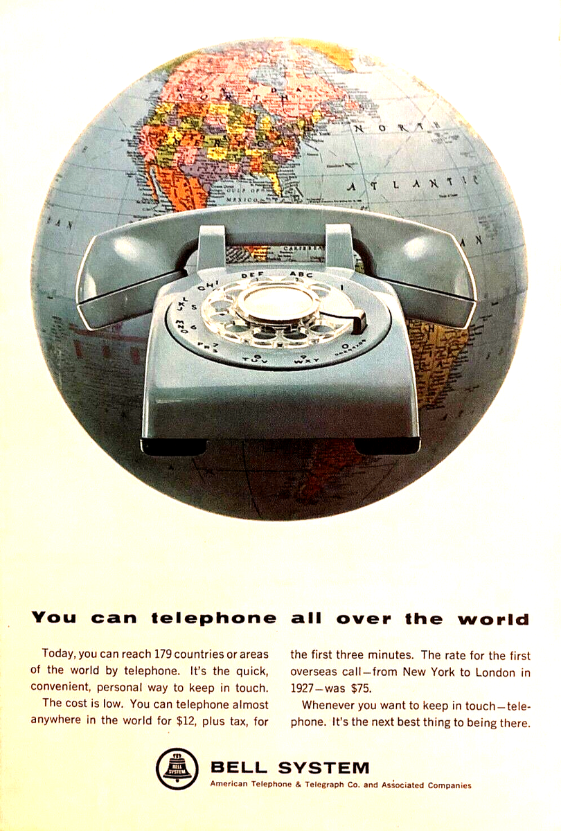 BELL SYSTEM—AT&T AMERICAN TELEPHONE & TELEGRAPH—ROTARY PHONE—1964