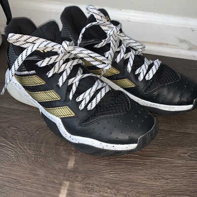 Adidas Harden STEPBACK Basketball Shoes FX7655  Size 7.5 Black Gold White