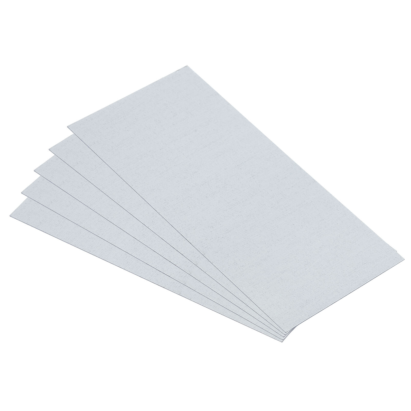 5pcs Galvanized Steel Sheet, 10x5cm Metal Sheet Plate Panels 0.5mm Thick