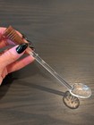 Vintage Glass Condiment Tray w/Glass + Wood Spoon - Good Condition - Mid-Century — photo 6
