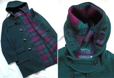 Vintage 80s Brooks Brothers Wool Hooded Duffle Coat 44 Made in