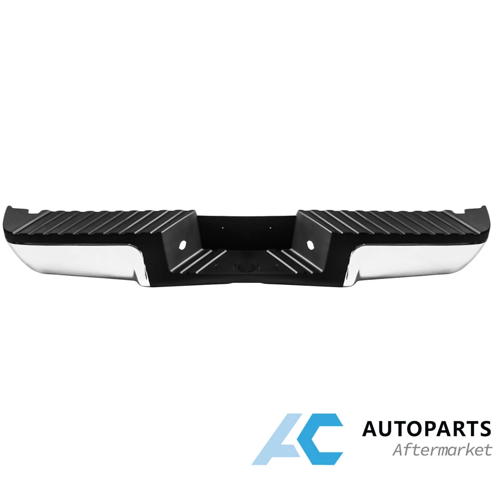 For 2008-2016 Ford F250 F350 Super Duty Rear Bumper Chrome W/O PDC Sensor Hole Foto 3 de 4