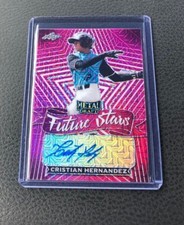 2021 Leaf Metal Draft Cristian Hernandez Future Stars Pink Mojo Auto 4/5