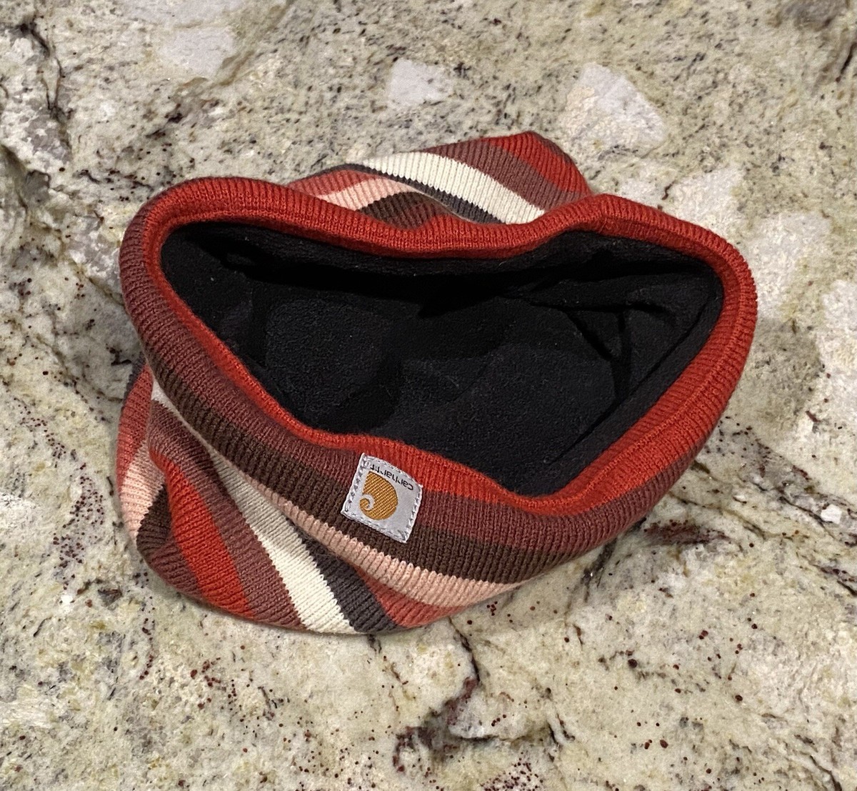Carhartt Beanie Lingonberry Stripes Carhartt Striped Beanie | eBay main image 3
