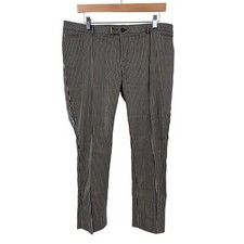 Betsy Johnson Black Label Pants 10 Pinstripe Navy Tan Vintage Work Career