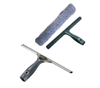 Ettore 14'''' ProGrip Squeegee und 18'''' ProGrip T-Bar mit Mikrofaserwaschmaschine 