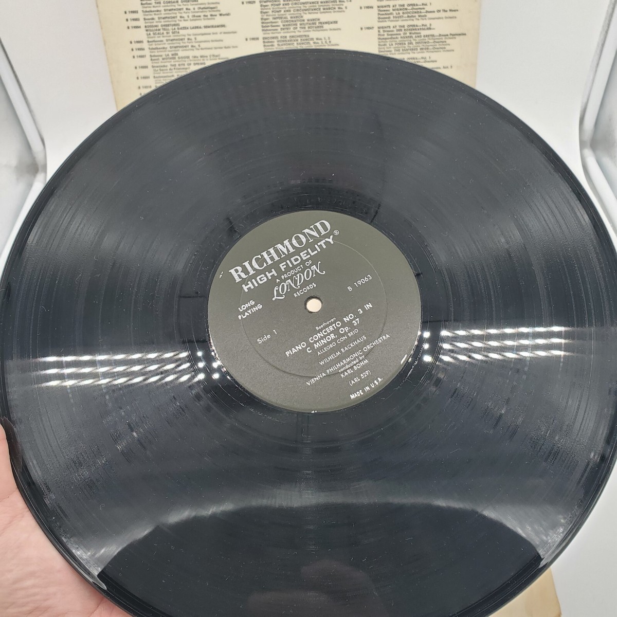 クラシック WILHELM BACKHAUS THE CONCERTO RECORDINGS BEETHOVEN WILHELM BACKHAUS PIANO CONCERTO NO 3 RECORD ALBUM 33 LP
