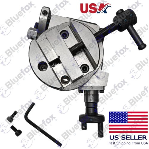 3" TILTING ROTARY TABLE & 3" ROUND VICE VISE BLUEFOX TOOLS - Afbeelding 1 van 7