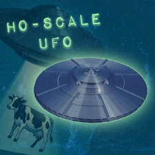 UFO Flying Saucer Alien Space Ship - HO Scale - 1:87 - Made in the USA! Area 51