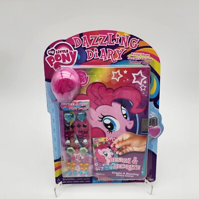 **RARE** New 2014 My Little Pony Dazzling Diary Hasbro Jewels Key Lock Pen