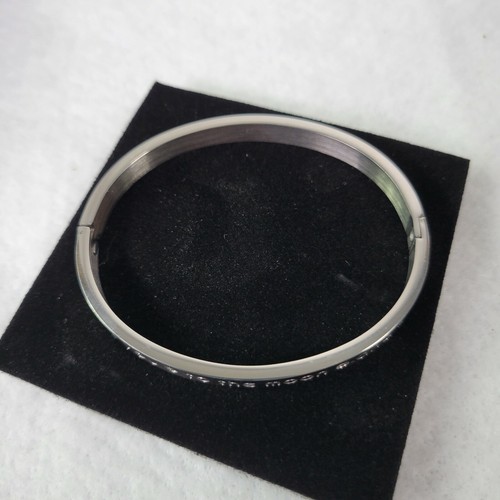 Love Bracelet Stainless Steel Full rainbow To The Moon And Back Silver 2.5" - Picture 3 of 6