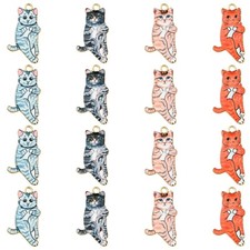 40Pcs 4Colors Alloy Cat Pendants Cat Shape Charms Kittens Charms for DIY Jewelry