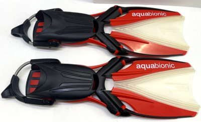 Beuchat Aquabionic Warp 1 Adjustable Open Heel Diving Fins-Size L -XL US 10/12+