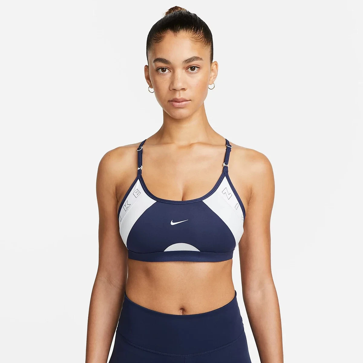 Nike Blue White Dri-fit Indy Sports Bra Woman's Size XXL New With Tag  DQ5128-410