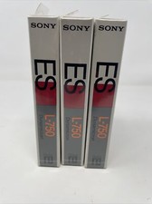 Lot of 3 Sony Beta Betamax Blank Tape ES L-750 Dynamicron New Sealed