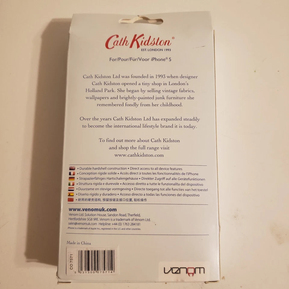 Cath Kidston Light Blue With Strawberries Iphone 5 Case - Image 2 of 2