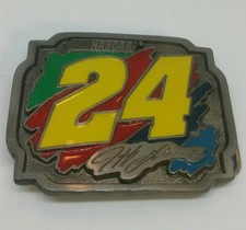   NEW NASCAR Men's belt buckle Jeff Gordon 24 Pewter Special Edition F/SHIP