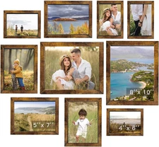 10-Pack Picture Frames - Collage Wall Decor Gallery Wall Frame Set Multi Sizes