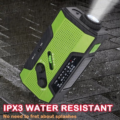 2000mAh Emergency Radio Crank Solar Hand Weather Power Bank Charger Flash Light - Picture 10 of 26