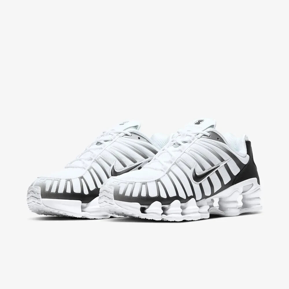 Nike Shox TL White Metallic Platinum Black 6-13 Size AV3595-102