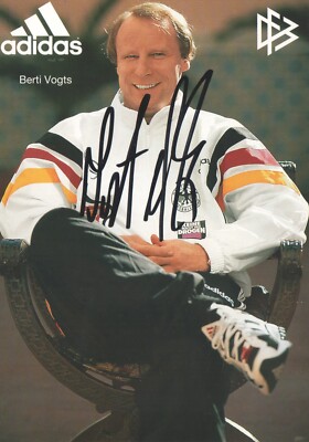 Berti Vogts Autogrammkarte 10x15 cm  WM 1990  Fußball Bundesliga DFB WM 1974