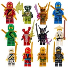 12pc Minifigure Ninjago Lasha Serpentine Snake Ninja Master Wu blocks Toy Diy