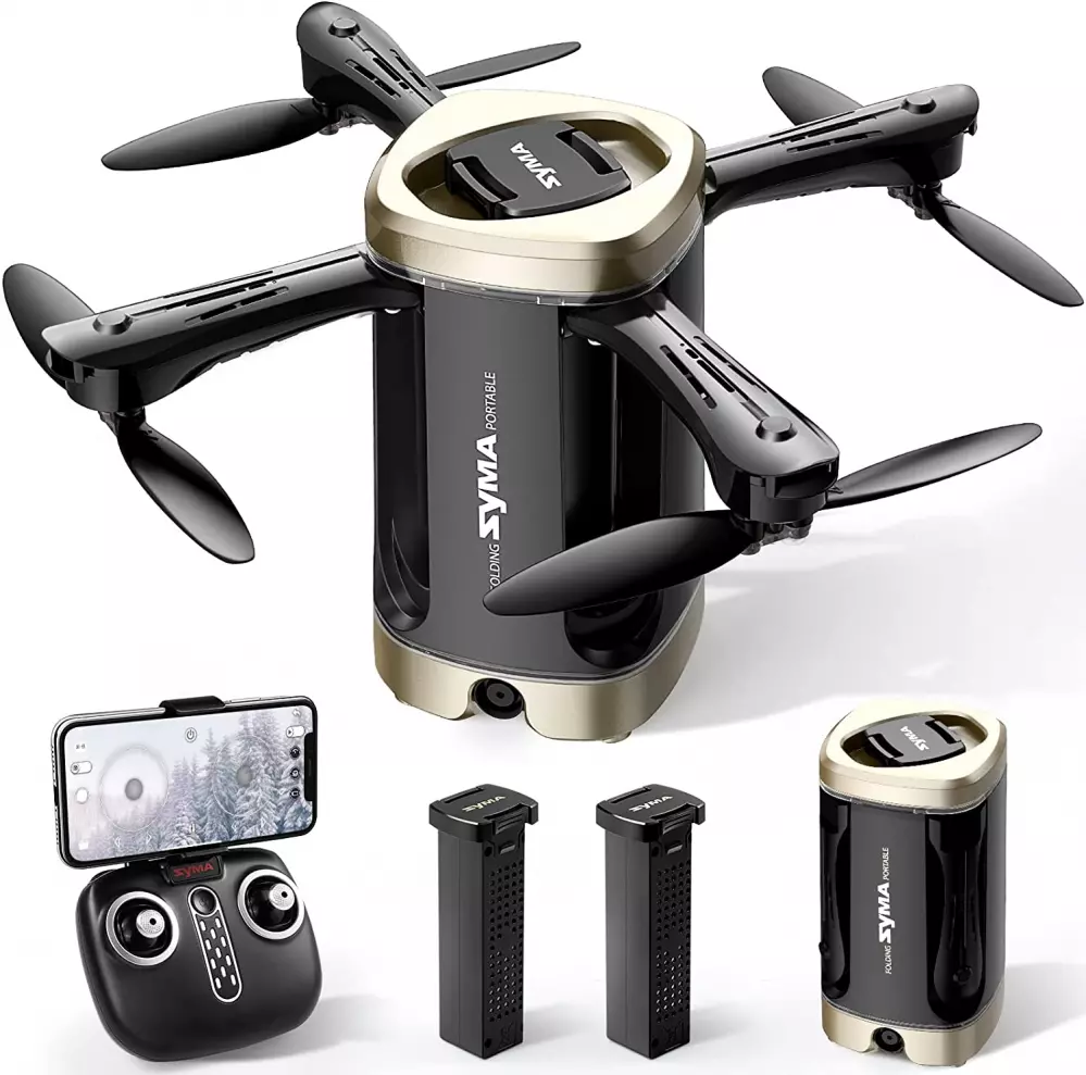 Mini Drone with Camera for Adult, Syma Small RC 1080P HD FPV Black