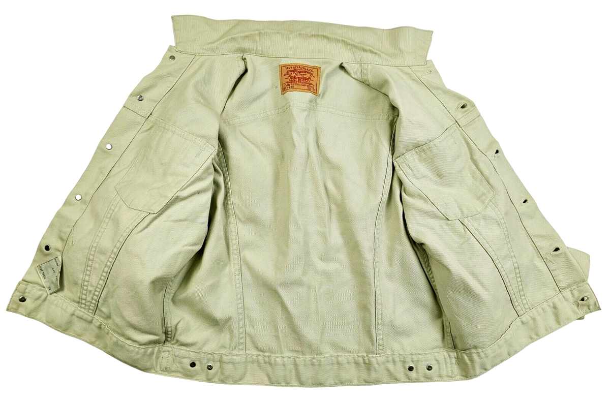 HOT VTG 1970 REPRO USA Men's LEVI'S 941B BIG E CREAM 555 HOT VTG 1970 REPRO USA Men's LEVI'S 941B BIG E CREAM 555