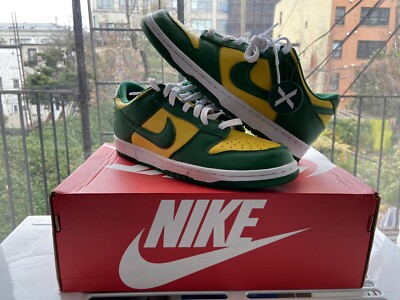 Size 8 - Nike Dunk Low Green/Pine/Varsity Maize/White 2020