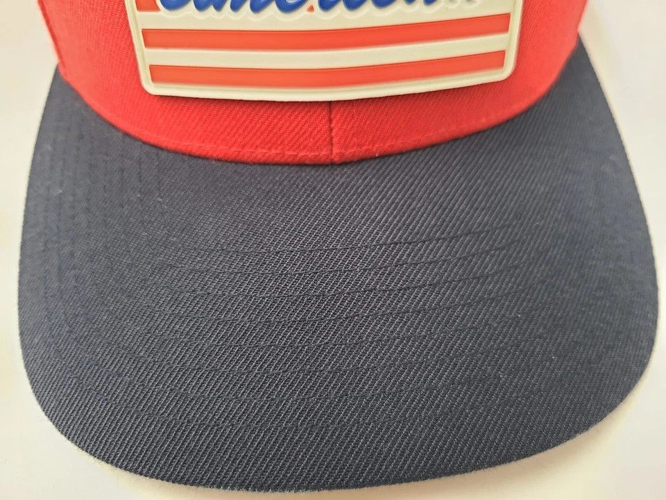 Parche Bandera Americana Pacífico Prendas para la Cabeza Gorra Ajustable Mezcla de Lana Hombres Rojo Azul Foto 4 de 4
