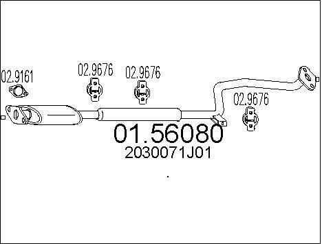 Silencieux intermédiaire Nissan Primera 2.0 GT 16V pot central