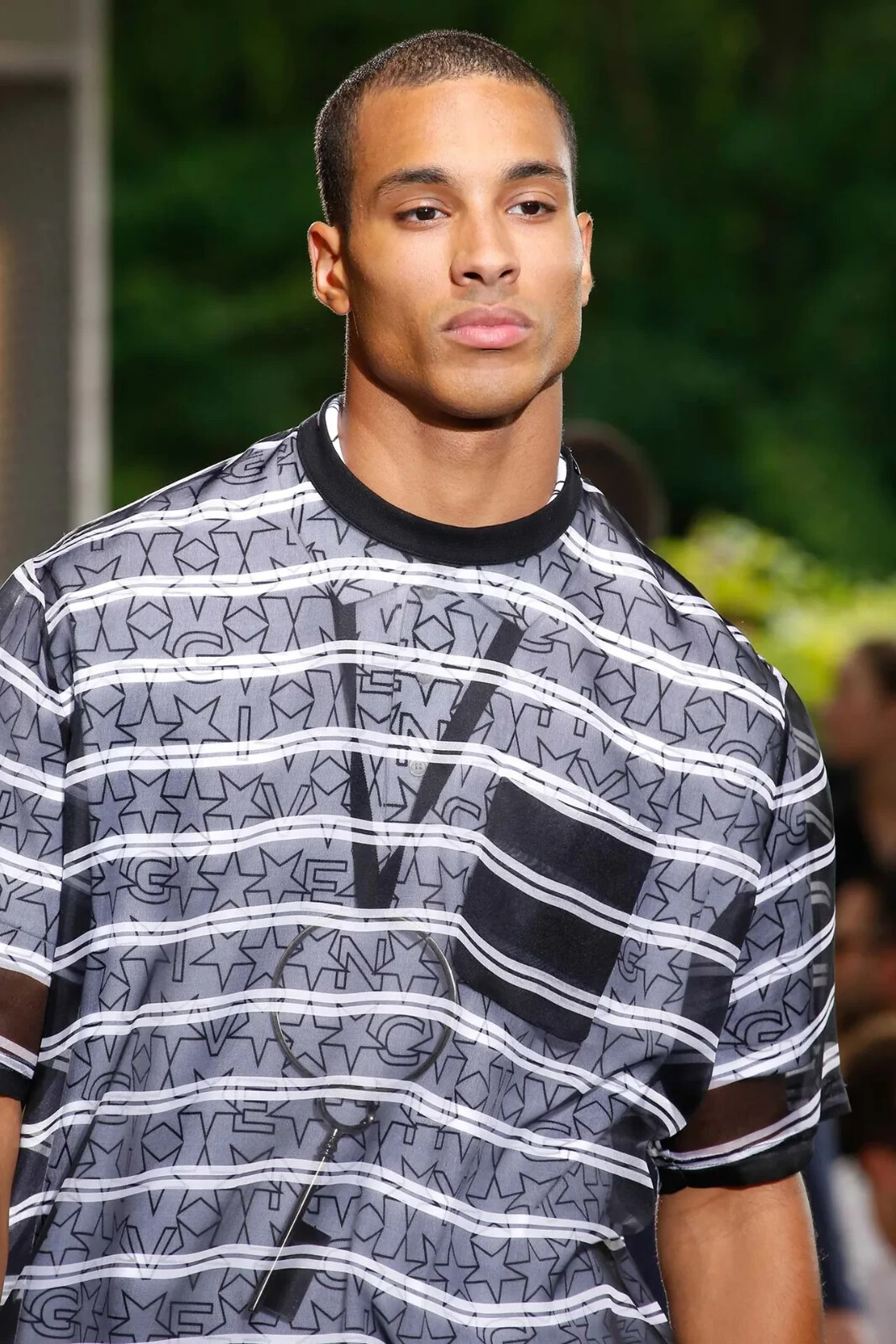 Givenchy Black and White Striped Organza Silk Oversized T-Shirt | M RRP $1350 image 3
