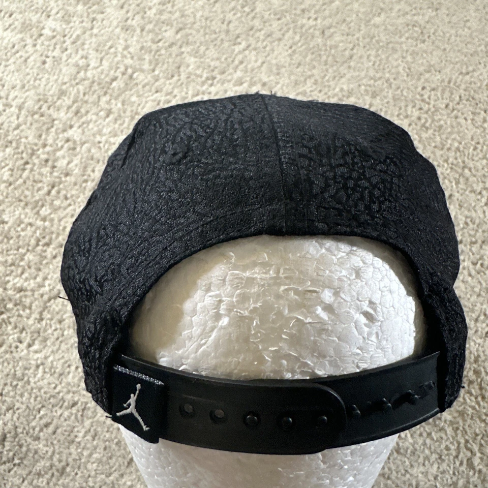 Gorra Jordan Gorra Niño Pequeño Negra Snapback Cemento Elefante Jumpman Logo Y2K Foto 3 de 4