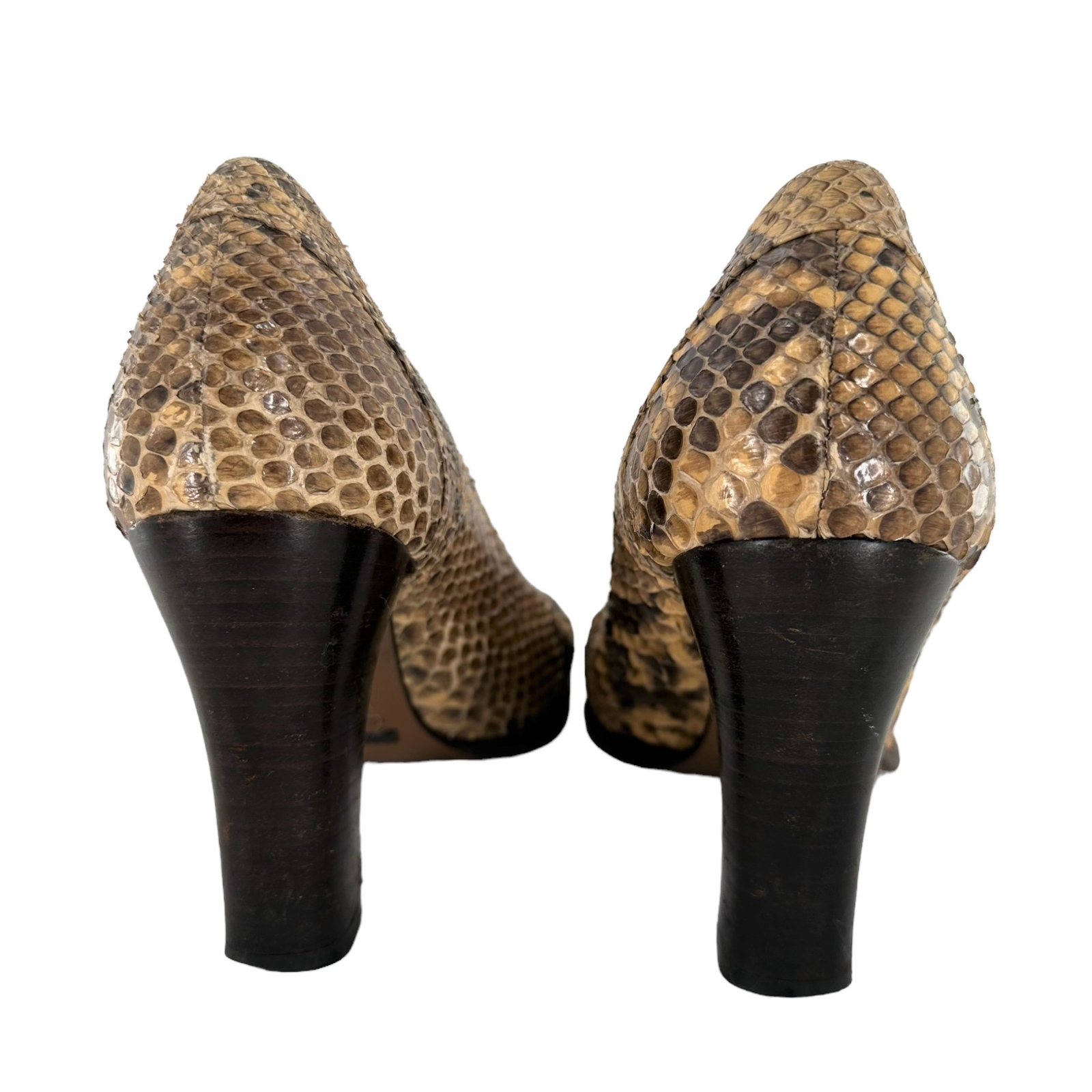 Dolce and Gabbana Brown Python Snakeskin Square T… - image 6