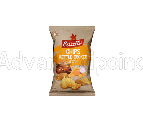 Patatas fritas de queso cheddar y cebolla roja Estrella 120 g (4,23 oz) - Paquete de 2 - Imagen 3 de 3